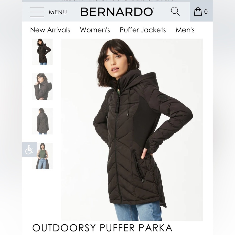 Bernardo outdoorsy puffer parka